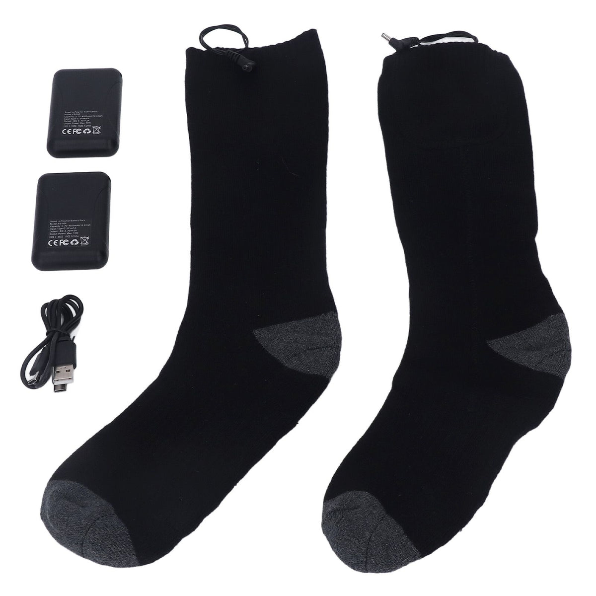 Heated Socks Warmer 3 Heating Level USB Charging Comfortable Washable for Men Women