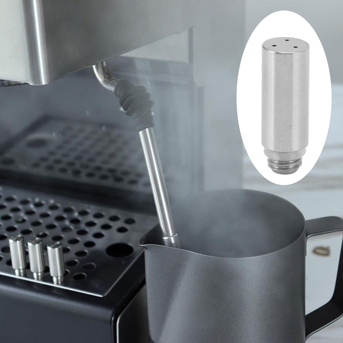 Coffee Machine Steam Nozzle Stainless Steel 3 Holes Nozzle Retrofit Accessories for Gaggia Nozzle