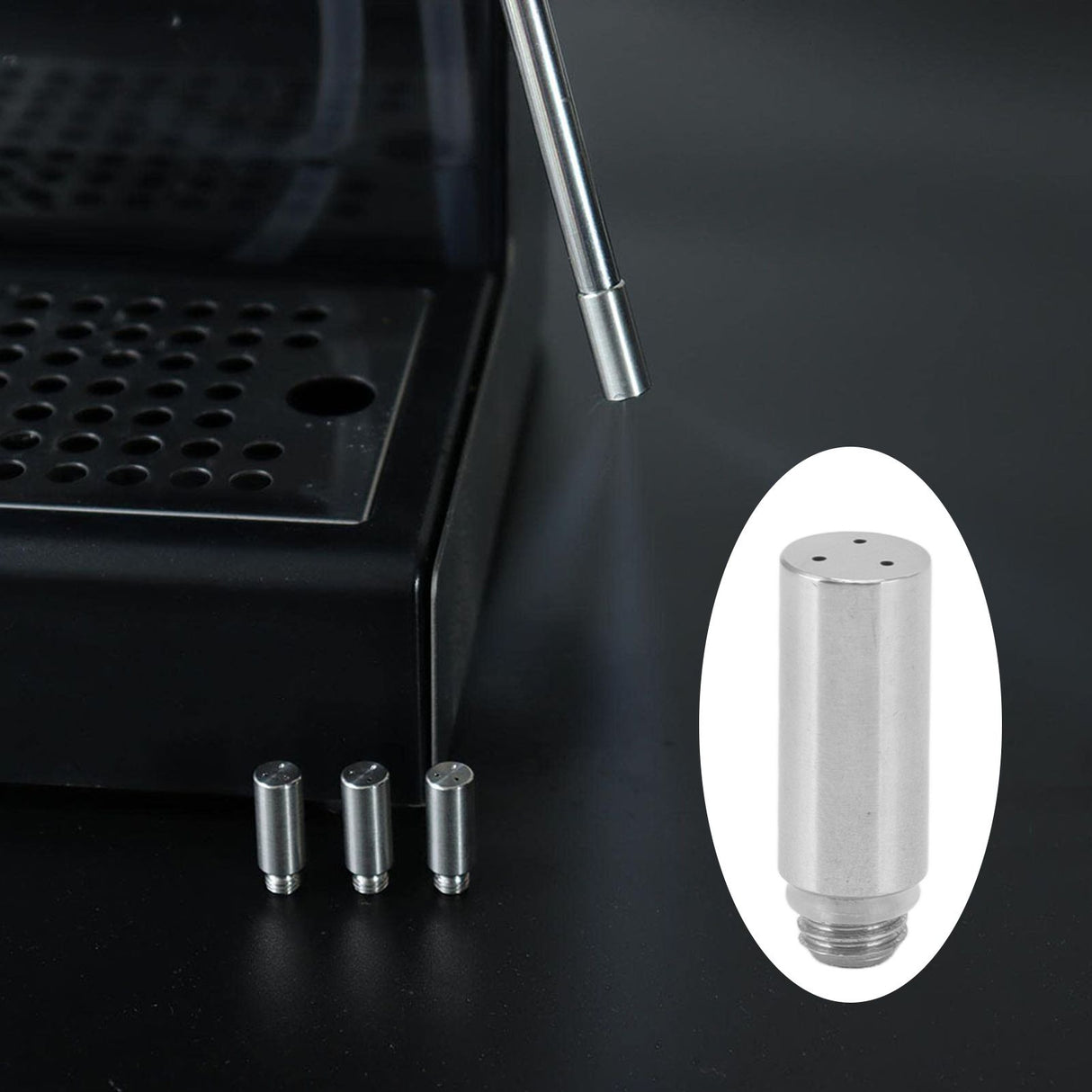 Coffee Machine Steam Nozzle Stainless Steel 3 Holes Nozzle Retrofit Accessories for Gaggia Nozzle