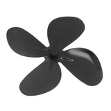 Stove Fan Blade Replacement Aluminum Alloy Fireplace Fan 4 Blades with Hex Wrench Screw Black