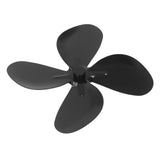 Stove Fan Blade Replacement Aluminum Alloy Fireplace Fan 4 Blades with Hex Wrench Screw Black