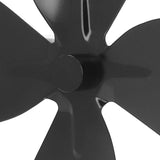 Stove Fan Blade Replacement Aluminum Alloy Fireplace Fan 4 Blades with Hex Wrench Screw Black - Extra Image