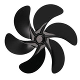 6 Blades Fireplace Fan Blade Replacement Universal Aluminum Alloy Fan Blade Stove Fan Accessories - Top-Down View