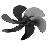 6 Blades Fireplace Fan Blade Replacement Universal Aluminum Alloy Fan Blade Stove Fan Accessories - Low Angle