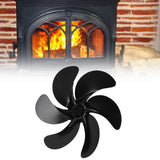 6 Blades Fireplace Fan Blade Replacement Universal Aluminum Alloy Fan Blade Stove Fan Accessories