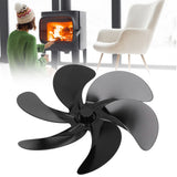 6 Blades Fireplace Fan Blade Replacement Universal Aluminum Alloy Fan Blade Stove Fan Accessories