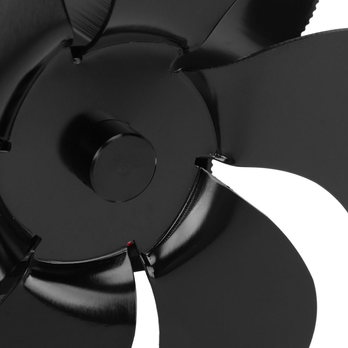 6 Blades Heat Powered Fireplace Fan Self Starting Eco Friendly Wood Stove Fan LT380 Black 152mm Diameter