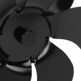 6 Blades Heat Powered Fireplace Fan Self Starting Eco Friendly Wood Stove Fan LT380 Black 152mm Diameter - Extra Image