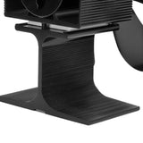 6 Blades Heat Powered Fireplace Fan Self Starting Eco Friendly Wood Stove Fan LT380 Black 152mm Diameter