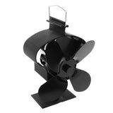 4 Blades Heat Powered Stove Fan High Temperature Resistance Self Starting Fireplace Fan Black Diameter 152mm LT381 Crown Style