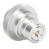 Soda Water Adapter for DUO for Terra for Art Gas Cylinder Inflation Quick Release Conversion Head Silver - Close-Up Angle