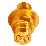 CO2 Adapater Copper Soda Machine Connector Adapter for Terra for Art Quick Connect Machines Gold M18x1.5 - Top-Down View