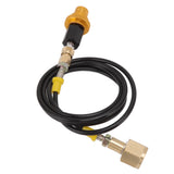 Soda Machine Adapter Hose Kit 1.5m Black Soda Adapter Hose with Gold Quick Adapter CO2 Tank Refill Adapter W21.8 14