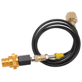 Soda Machine Adapter Hose Kit 1.5m Black Soda Adapter Hose with Gold Quick Adapter CO2 Tank Refill Adapter W21.8 14 - Top-Down View