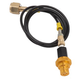 Soda Machine Adapter Hose Kit 1.5m Black Soda Adapter Hose with Gold Quick Adapter CO2 Tank Refill Adapter W21.8 14