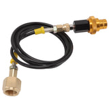 Soda Machine Adapter Hose Kit 1.5m Black Soda Adapter Hose with Gold Quick Adapter CO2 Tank Refill Adapter W21.8 14