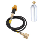 Soda Machine Adapter Hose Kit 1.5m Black Soda Adapter Hose with Gold Quick Adapter CO2 Tank Refill Adapter W21.8 14 - Extra Image