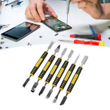 6Pcs Spudger Opening Pry Tool ABS Handle Alloy Steel Bar for Electronic Maintenance