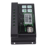 Solar Charge Controller Dual USB Automatic Identification PWM PV Panel Charger for Industry 5V 100A - Front View