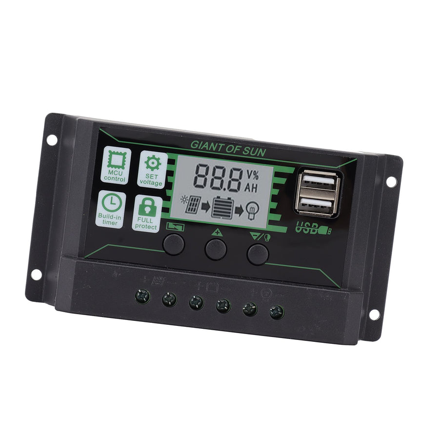 Solar Charge Controller Dual USB Automatic Identification PWM PV Panel Charger for Industry 5V 100A
