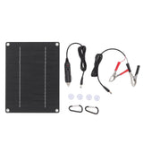 Solar Panel 10W Portable Compact Thin Waterproof Flexible Solar Charging Panel for Car Home Boat 23x17cm