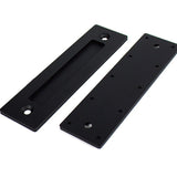 Sliding Barn Door Handle Flat Back Plate Double Sided Rectangular Black Door Pull Handle