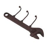 Industrial Style Hook Innovative Wall Decorative Cast Iron Hooks Clothes Hanger Pendant for Bar Entryway Wrench Shape 24x10.5x4.5cm - Front View