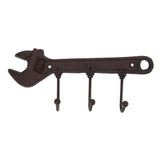 Industrial Style Hook Innovative Wall Decorative Cast Iron Hooks Clothes Hanger Pendant for Bar Entryway Wrench Shape 24x10.5x4.5cm - Extra Image