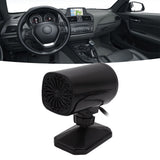 Car Heater Fan 2 in 1 Cooling Heating Car Fan Portable Windshield Defroster Defogger Black 12V