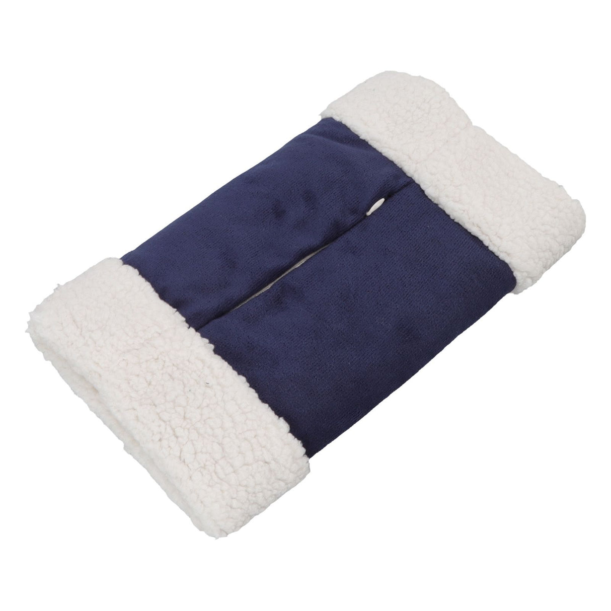 Portable Heated Hand Muff Plush Thickened Heated Hand Warmer Pouch USB Rechargeable Electric Heater for Autumn Winter Warm 10W 5V Dark Blue