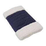 Portable Heated Hand Muff Plush Thickened Heated Hand Warmer Pouch USB Rechargeable Electric Heater for Autumn Winter Warm 10W 5V Dark Blue - 45-Degree Angle