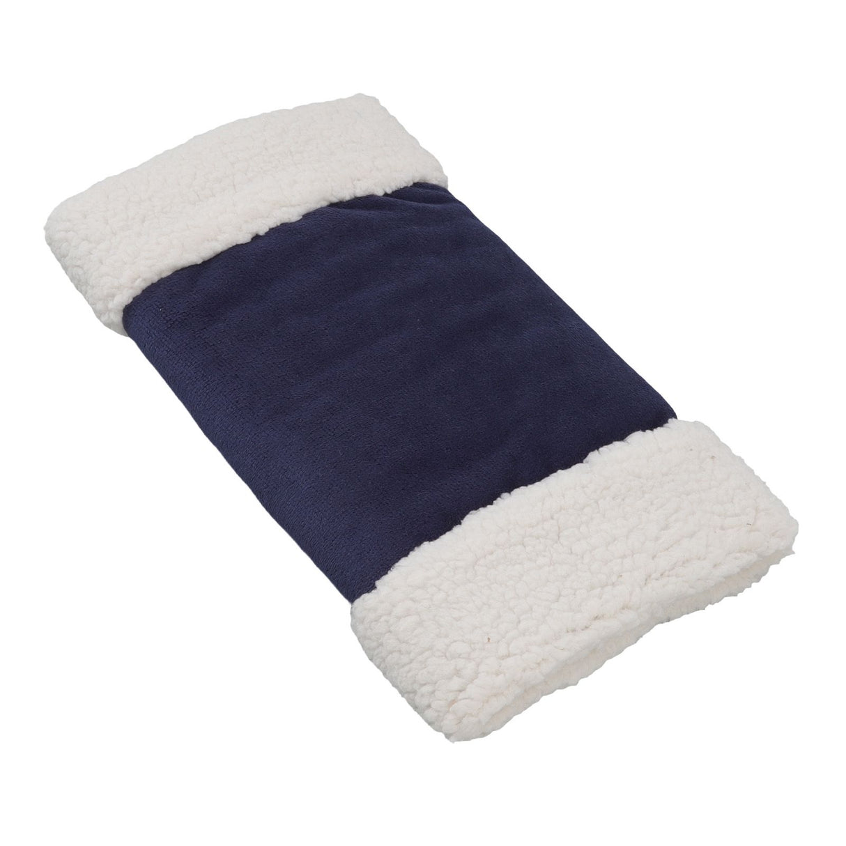 Portable Heated Hand Muff Plush Thickened Heated Hand Warmer Pouch USB Rechargeable Electric Heater for Autumn Winter Warm 10W 5V Dark Blue