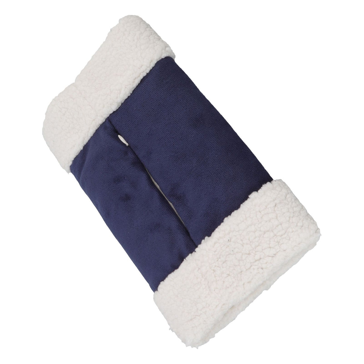 Portable Heated Hand Muff Plush Thickened Heated Hand Warmer Pouch USB Rechargeable Electric Heater for Autumn Winter Warm 10W 5V Dark Blue