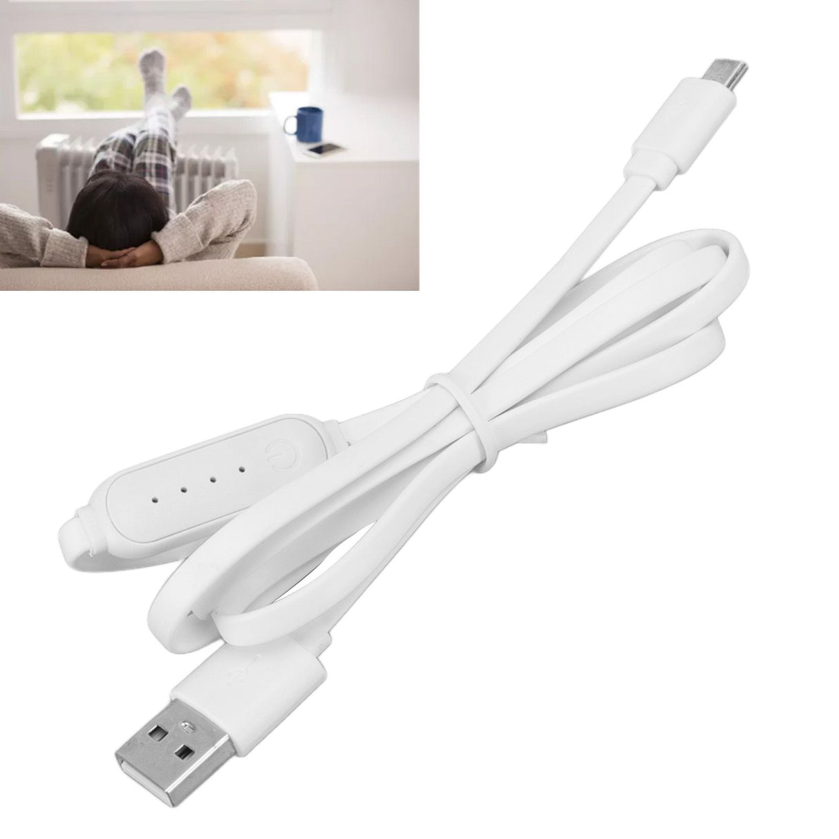 USB 5V Temperature Controller Temperature Control Power Cable Extension Cable with 3 Speed Adjustment