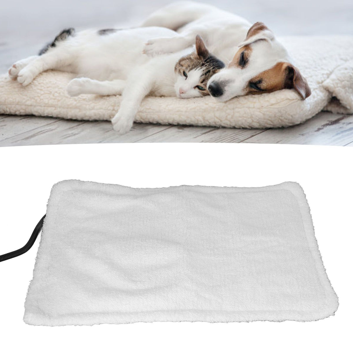 10W 5V Pet Heated Bed USB Interface Electric Bite Resistant Pet Heating Pad for Dogs Cats 75x55x2cm / 29.5x21.7x0.8in