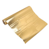 Kitchen Aluminum Foil Stickers Oil Proof Waterproof PVC Self Adhesive Kitchen Backsplash Wallpaper for Kitchen Cabinet Gold Size: Approx. 30x200cm / 11.8x78.7in - Side View