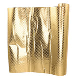 Kitchen Aluminum Foil Stickers Oil Proof Waterproof PVC Self Adhesive Kitchen Backsplash Wallpaper for Kitchen Cabinet Gold Size: Approx. 30x200cm / 11.8x78.7in - Top-Down View