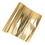 Kitchen Aluminum Foil Stickers Oil Proof Waterproof PVC Self Adhesive Kitchen Backsplash Wallpaper for Kitchen Cabinet Gold Size: Approx. 30x200cm / 11.8x78.7in