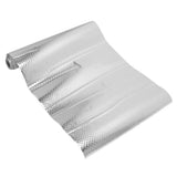 Kitchen Aluminum Foil Stickers Oil Proof Waterproof PVC Self Adhesive Kitchen Backsplash Wallpaper for Kitchen Cabinet Silver Size: Approx. 30x200cm / 11.8x78.7in