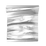 Kitchen Aluminum Foil Stickers Oil Proof Waterproof PVC Self Adhesive Kitchen Backsplash Wallpaper for Kitchen Cabinet Silver Size: Approx. 30x200cm / 11.8x78.7in