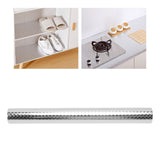 Kitchen Aluminum Foil Stickers Oil Proof Waterproof PVC Self Adhesive Kitchen Backsplash Wallpaper for Kitchen Cabinet Silver Size: Approx. 30x200cm / 11.8x78.7in