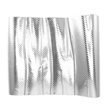 Kitchen Aluminum Foil Stickers Oil Proof Waterproof PVC Self Adhesive Kitchen Backsplash Wallpaper for Kitchen Cabinet Silver Size: Approx. 30x200cm / 11.8x78.7in