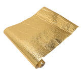 Oil Proof Sticker Waterproof Self Adhesive Aluminum Foil Wallpaper for Kitchen Drawer Cabinet Countertop Gold 30cmx2m / 11.8x78.7in - Side View
