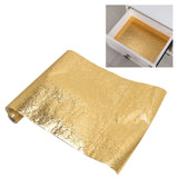 Oil Proof Sticker Waterproof Self Adhesive Aluminum Foil Wallpaper for Kitchen Drawer Cabinet Countertop Gold 30cmx2m / 11.8x78.7in - Extra Image