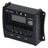 Solar Panel Controller 3 Stage PWM Charging Intelligent Microcontroller ABS Aluminum Plate 12V 24V Solar Charge Controller SEC10(10A)