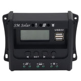 Solar Panel Controller 3 Stage PWM Charging Intelligent Microcontroller ABS Aluminum Plate 12V 24V Solar Charge Controller SEC10(10A)
