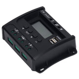 Solar Panel Controller 3 Stage PWM Charging Intelligent Microcontroller ABS Aluminum Plate 12V 24V Solar Charge Controller SEC10(10A) - Close-Up Angle