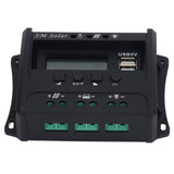 Solar Panel Controller 3 Stage PWM Charging Intelligent Microcontroller ABS Aluminum Plate 12V 24V Solar Charge Controller SEC10(10A)