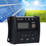 Solar Panel Controller 3 Stage PWM Charging Intelligent Microcontroller ABS Aluminum Plate 12V 24V Solar Charge Controller SEC10(10A)