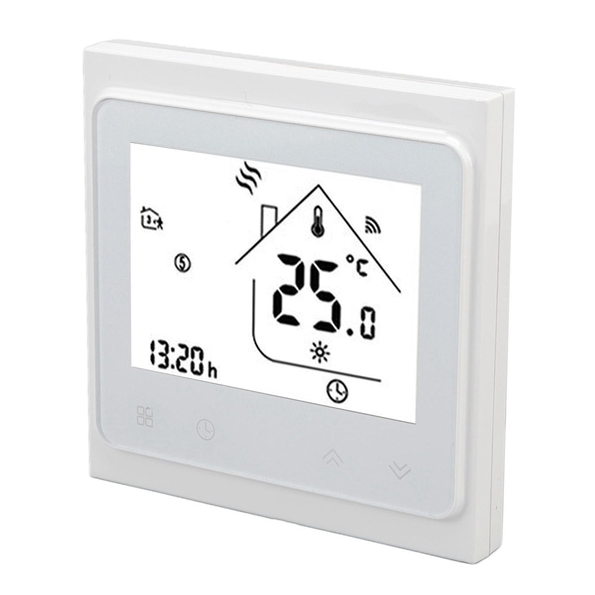 Smart Thermostat for Zigbee Mobile Phone App Voice Control Smart Remote Water Heating Thermostat AC 95‑240V White